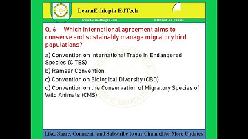 Wildlife Ecology and Management | Model Exit Exam Question for Natural Resource Management Exit Exam
