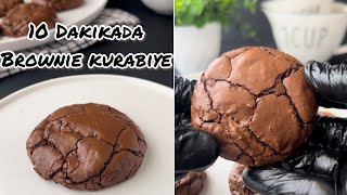 10 Daki̇kada Brownie Kurabi̇ye Fudgy Brownie Crinkle Cookies