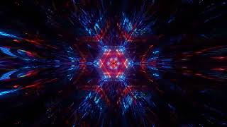 Crystal Tunnel Loop Red Blue VJ Background