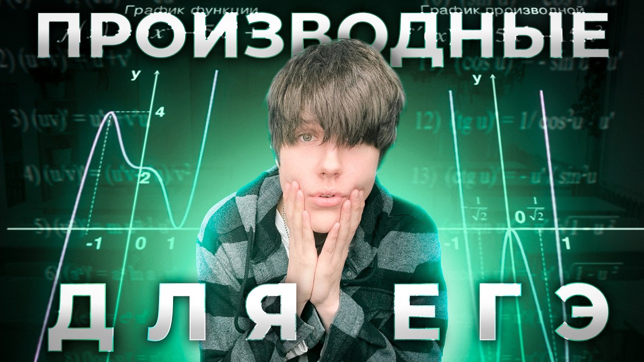 ПРОИЗВОДНЫЕ С НУЛЯ И ДО ЕГЭ ЗА 44 МИНУТЫ!!! (это реально очень круто)