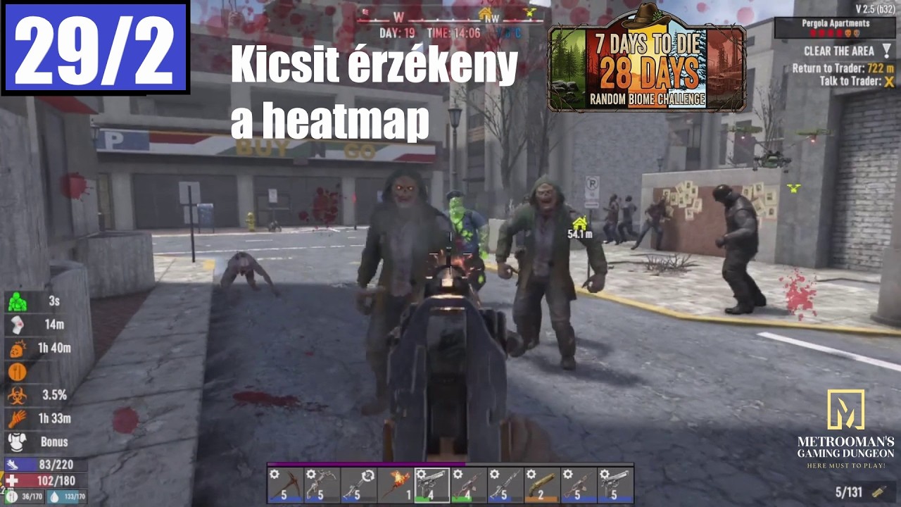 7DTD 28 Napos Random Biome Challenge #29P2 | Utcabál két sikollyal | Meleg ruha kell még mindig