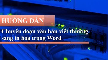 Cách chuyển chữ thường sang in hoa trong Word cực nhanh & đơn giản