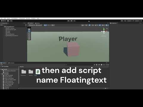 Floating Text on Player in Unity 3D!  #unity #development #script #3d #text