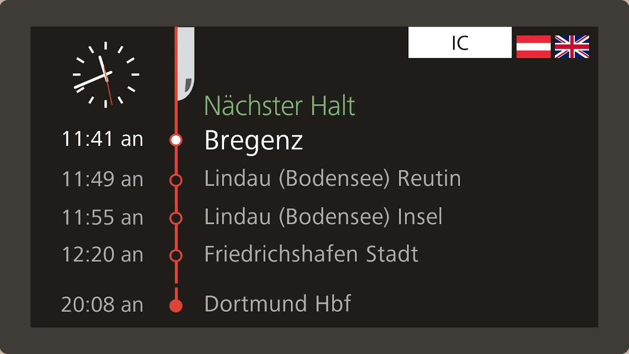 ÖBB Ansagen IC Innsbruck - Lindau Reutin - Ulm - Köln - Dortmund (Chris Lohner TTS)