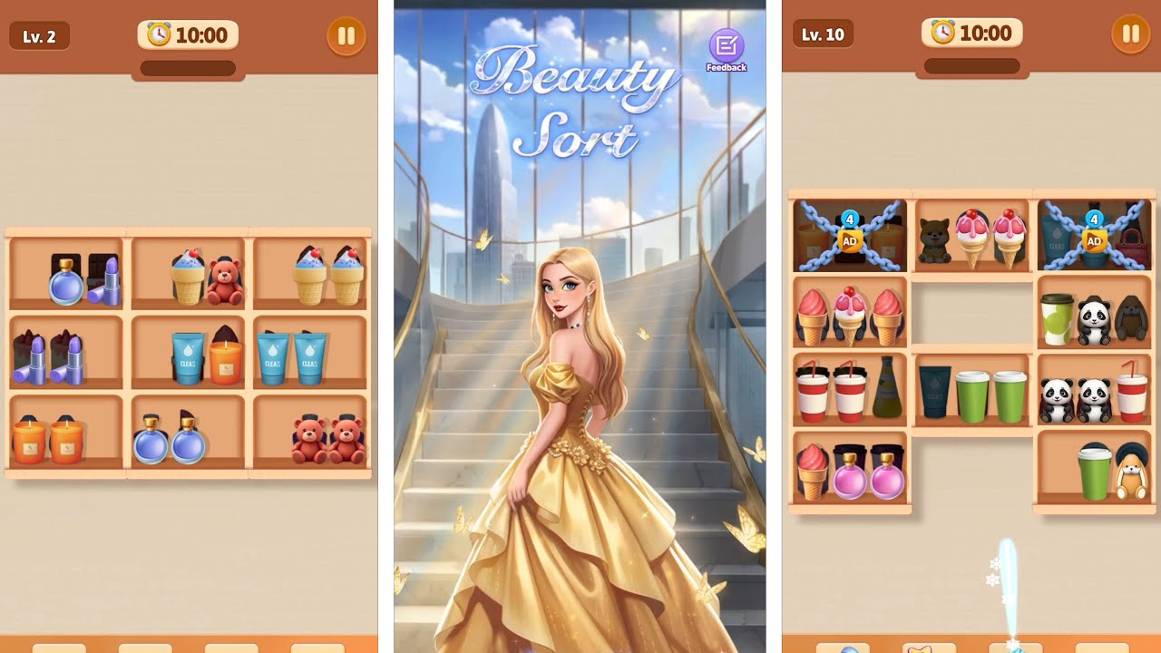 Makeover Sort Beauty Sort : Makeover Story Levels 1-10 iOS Gameplay - YouTube