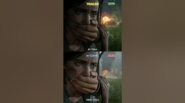 THE LAST OF US 2 TRAILER VS REALITY Graphics Comparison #thelastofus2 #ps5pro #shorts