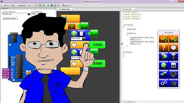 tutorial 1 de miniBloq + ARDUINO CON LED