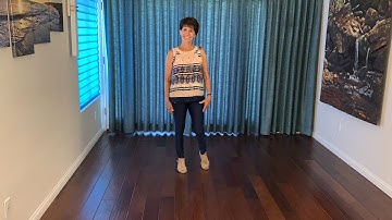 Rock and Roll Music line dance demonstration and tutorial by Stephie