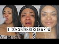 I did my MAKEUP HIGH AF CHALLENGE (#GRWM +Funny Memes)