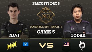 NAVI VS TODAK Game 5 | M3 Playoffs Day 6 | Lower Bracket Match 15 - BO5