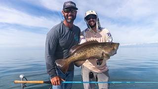 MONSTER GROUPER in SUPER SHALLOW water! (CRYSTAL RIVER)