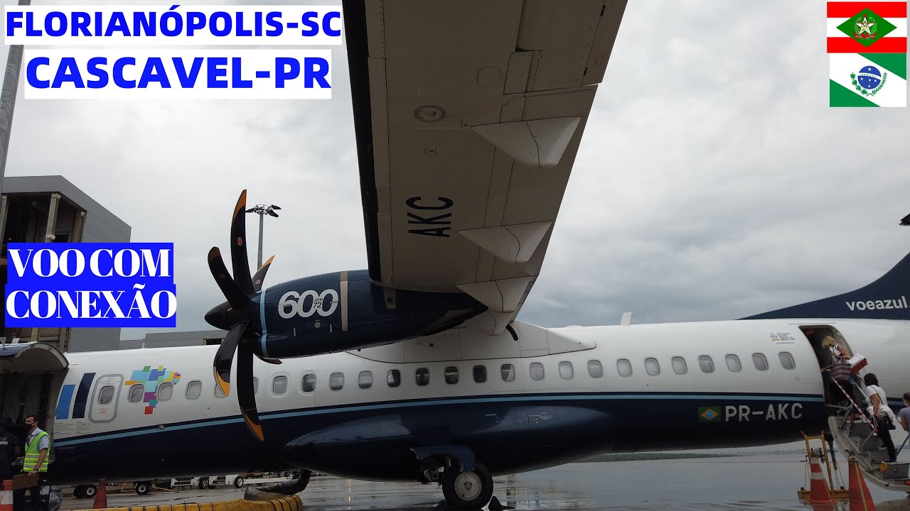 VOANDO PARA CASCAVEL-PR   SAINDO DE FLORIANOPOLIS-SC COM CONEXÃO EM CAMPINAS-SP - AZUL LINHAS AEREAS