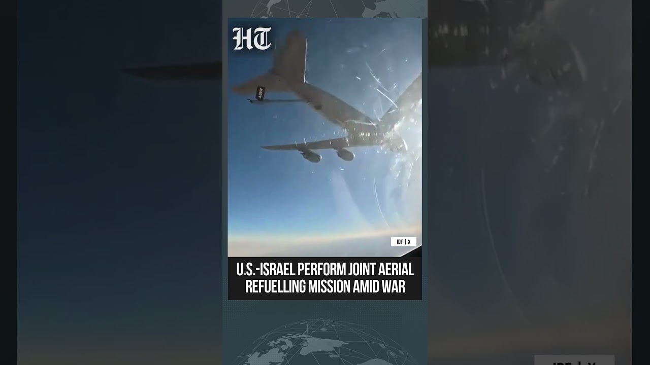 Joint US-Israel Aerial Refueling Highlights Growing Defense Ties Amidst West Asia Conflict | #shorts
