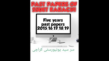 Past Papers Of Sir Syed University Karachi 2015,2016,2017,2018,2019