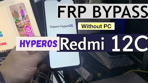 Redmi 12c HyperOS Frp Bypass/Unlock Google Account Lock Without PC - Without Second Space 2024