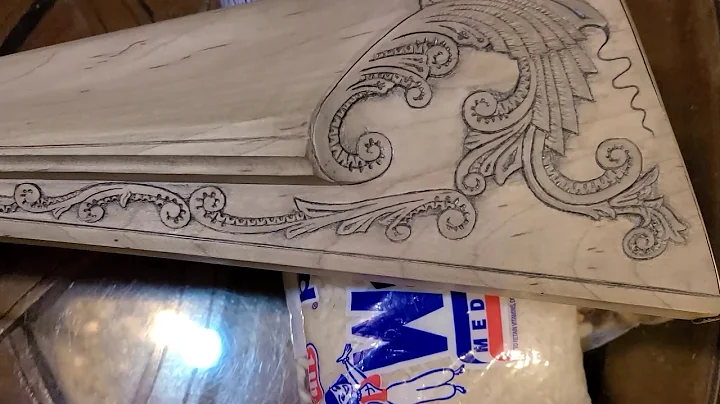 My flintlock rifle carving - Cheekplate side