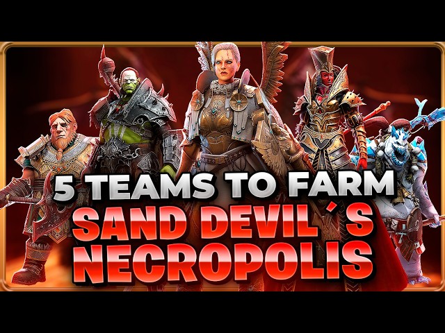 5 TEAMS To Farm Stage 25 On The Sand Devil's Necropolis Dungeon