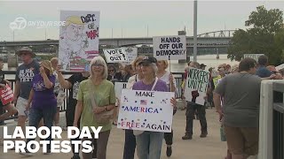 Little Rock Labor Day protestors decry Trump, Sanders administration policies