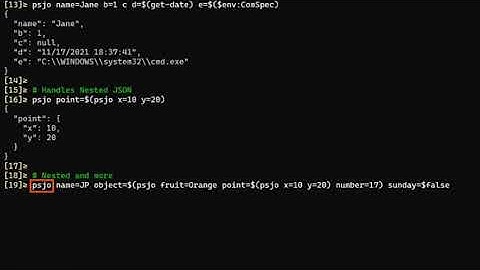PowerShell JSON Object - psjo