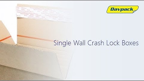 Single Wall Crash Lock Boxes