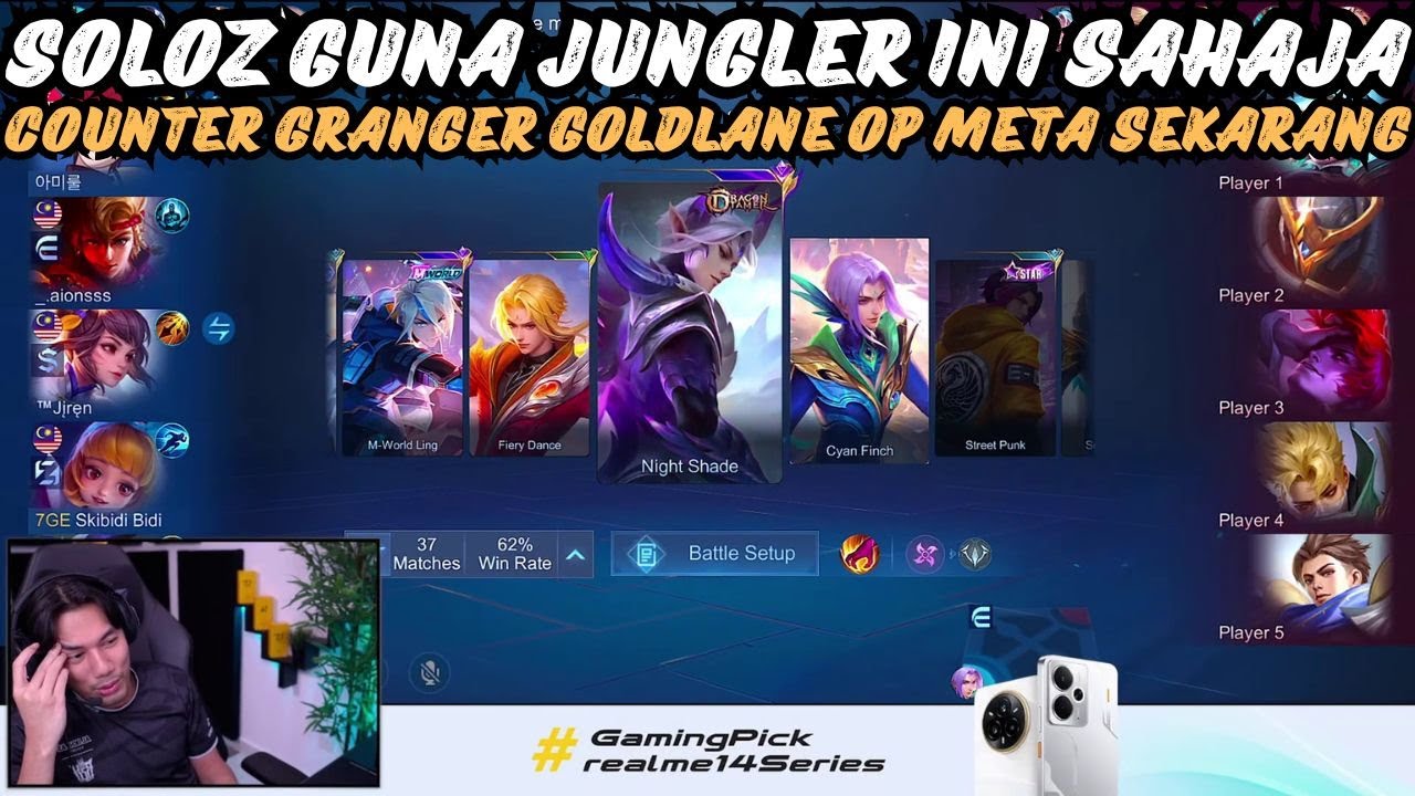 SOLOZ GUNA JUNGLER INI SAHAJA🤯COUNTER GRANGER GOLDLANE OP META SEKARANG🤯