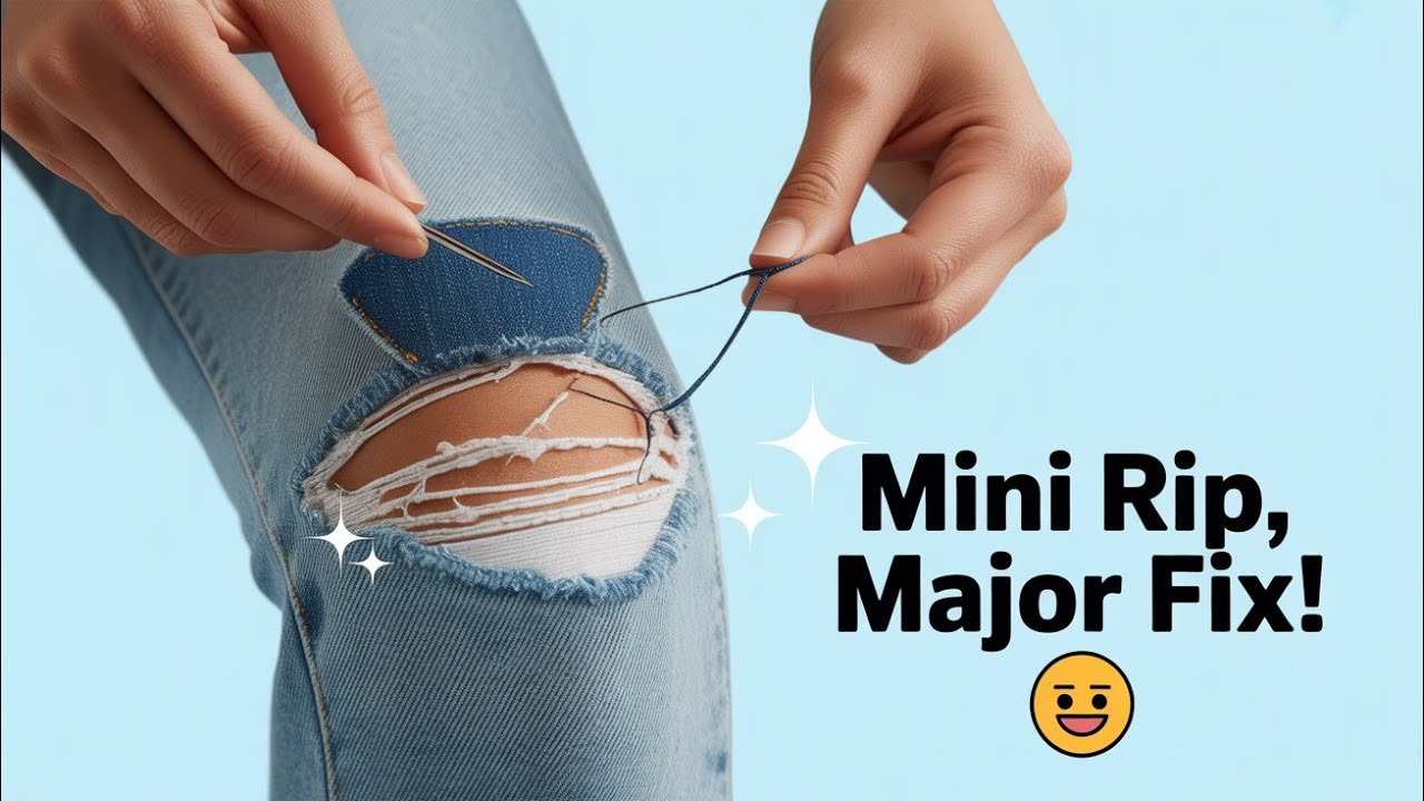 “You Won’t Believe How Easily This Ripped Jeans Fix Works! 👖😱✨”