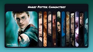 Magical Expanding Cards: Harry Potter Edition | HTML CSS JavaScript Tutorial