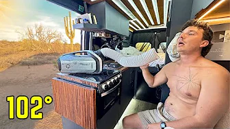 Vanlife in Arizona Heat Wave | Camping Making Spring rolls