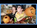 Drunk pumpkin carving ft sawyer hartman  tyler oakley