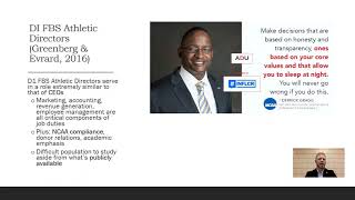 Collegiate athletics ...