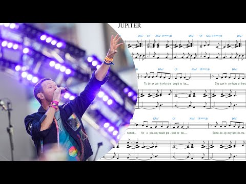 JUPiTER (Two versions: duo accurate piano/voice and easy piano solo) - Coldplay