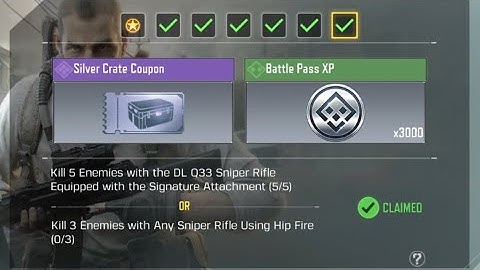 How To Kill 5 Enemies With The DL-Q33 Sniper Rifle Equipped With The Signature Attachment?