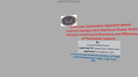 Archimedes Optimization Algorithm Based Extremum Seeking Control Maximum Power Point Tracking