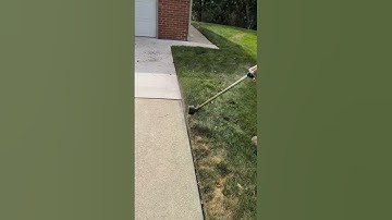 Edging with a string trimmer | #satisfying