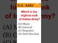 Indian Army's Highest Rank 🪖