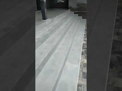 микроцемент на крыльце