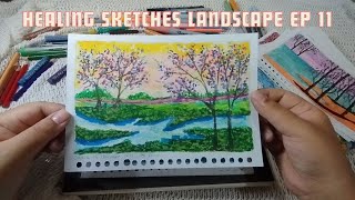 Healing Sketchbook Landscape ep 11