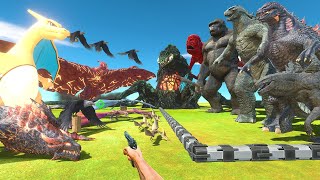 FPS Avatar Rescues Kaiju Monsters and Fights Flying Monsters - Animal Revolt Battle Simulator