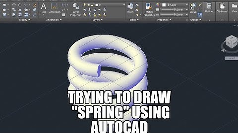 HOW TO DRAW SPRING IN AUTOCAD