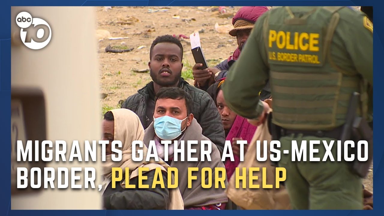 Border Patrol picks up large group of migrants at US-Mexico border ...