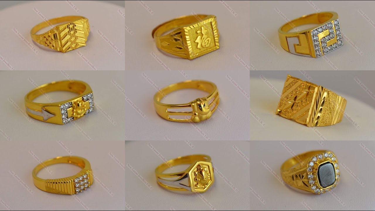 Latest Designer Gold Ring For Men - YouTube