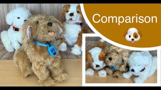 Skyrocket Moji the Lovable Labradoodle Comparison with Furreal Friends Cookie & Joy for All Pup