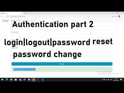 Authentication in Django | Login | Logout | Password Reset | Password | Change