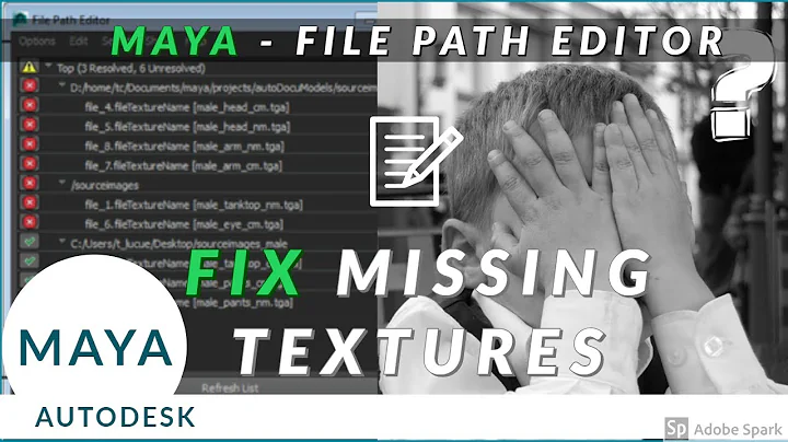 How to use Filepath Editor (fix missing textures issues) in Maya - CGFamily