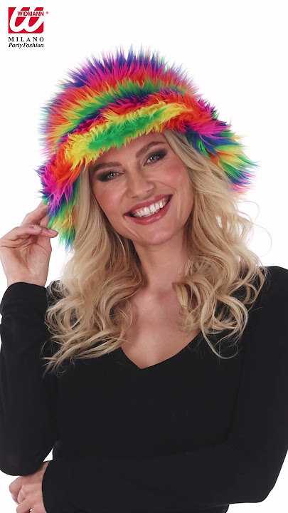 65109 - 'BUCKET HAT PLUSH RAINBOW'