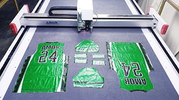 Sublimation sportswear cutting |CNC Oscillating Knife Cutting Machine with Camera