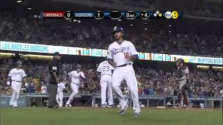 2012/05/19 Dodgers plate two on error