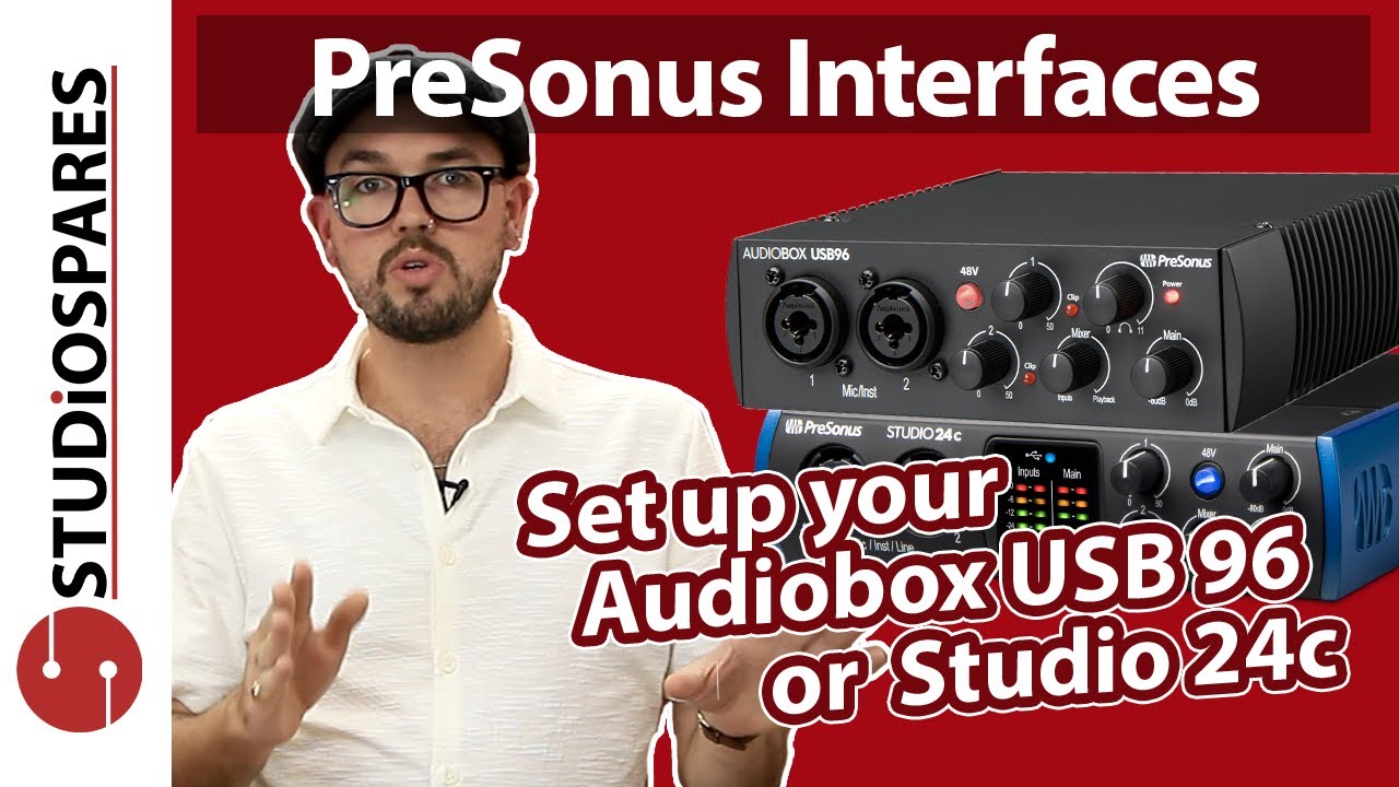 How to set up a PreSonus Audiobox USB 96 or Studio 24c - YouTube