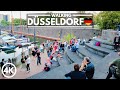 🇩🇪 DÜSSELDORF GERMANY Walking Tour | Rhine & Harbour Summer Walk 2021 | 4K