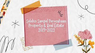 property & real estate company sample selection for the 2019-2023 period